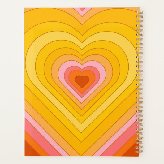 Groovy Retro Layered Heart Planner (Achterkant)