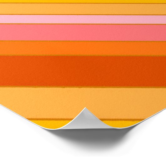 Groovy Retro Layered Heart Poster (Hoek)