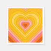 Groovy Retro Layered Heart Servet (Voorkant)