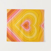 Groovy Retro Layered Heart Wandkleed (Voorkant (horizontaal))
