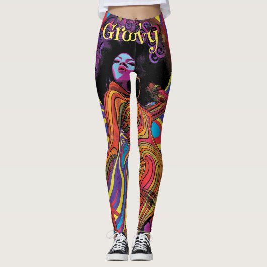 Groovy Retro Leggings (Voorkant)
