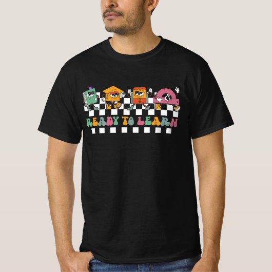 Groovy Retro leraar leven Daisy Hippy zijn wel aar T-shirt (Voorkant)
