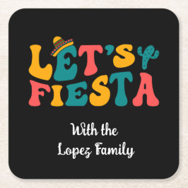 Groovy Retro Let's Fiesta Kartonnen Onderzetters