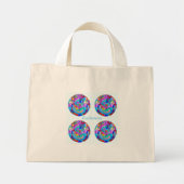 Groovy retro liefdescirkel 70 mini tote bag (Voorkant)