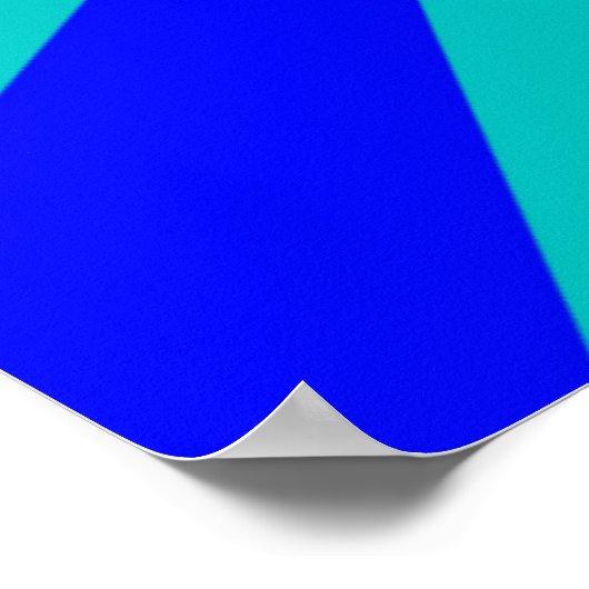 Groovy Retro Light & Dark Blue Vaderdag Poster (Hoek)