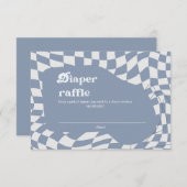 Groovy Retro Luier Raffle Baby shower Informatiekaartje (Voorkant / Achterkant)