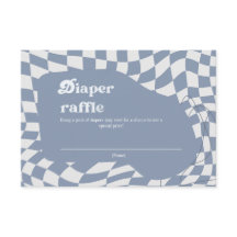 Groovy Retro Luier Raffle Baby shower