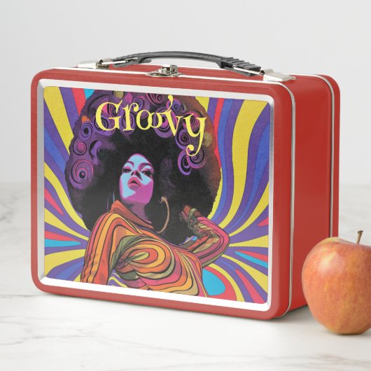 Groovy Retro Lunch Box (In situ)