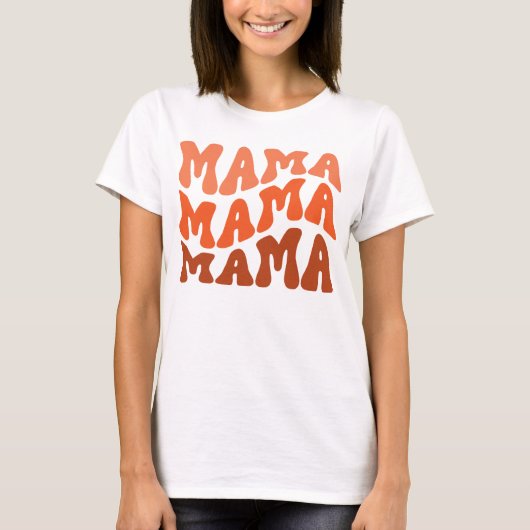 Groovy Retro Mama Herfst Seizoen Verjaardag Matchi T-shirt (Voorkant)