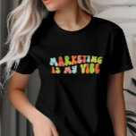 Groovy Retro Marketing is mijn vibe, communicatie T-shirt<br><div class="desc">Groovy 'Marketing is mijn vibe' T-shirt. Het is een fantastisch cadeau voor iedereen die werkt in marketing of communicatie.</div>