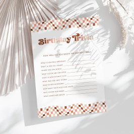 Groovy Retro Meisjes Verjaardag Trivia Spel