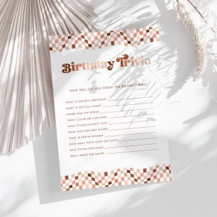 Groovy Retro Meisjes Verjaardag Trivia Spel