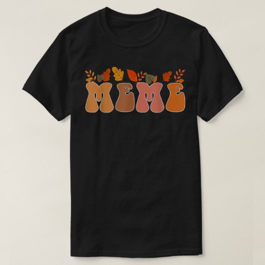 Groovy Retro Meme Fall Leaves Autumn Seaso T-shirt (Design voorkant)