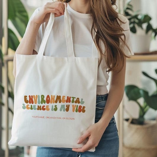 Groovy Retro Milieukunde is mijn vibe Tote Bag