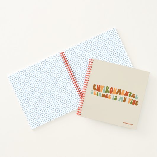 Groovy, retro milieuwetenschap is mijn vibe notitieboek (Binnen)