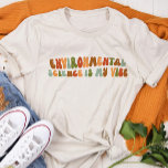 Groovy retro milieuwetenschap is mijn vibe Tri-Blend shirt<br><div class="desc">Retro-stijl 'Environmental Science Is My Vibe' T-shirt. U kunt de kleuren wijzigen.</div>