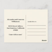 Groovy Retro Minimalist Mod Verplaatst Nieuw Adres Briefkaart (Achterkant)