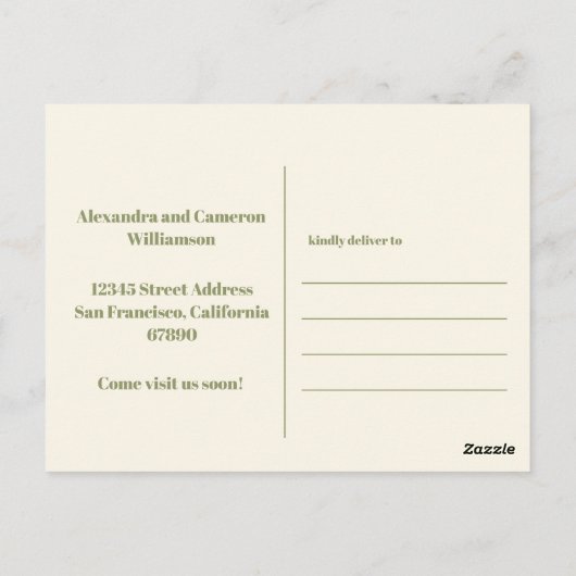 Groovy Retro minimalist verplaatst naar nieuw thui Briefkaart (Achterkant)