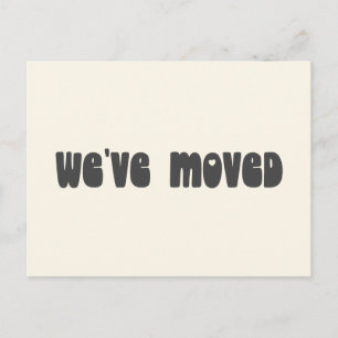 Groovy Retro Minimalistische Mod Verhuisd Nieuw Ad Briefkaart