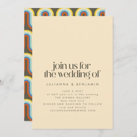 Groovy Retro Mod 70's Aesthetische Olijven Groene Kaart (Voorkant / Achterkant)