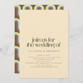 Groovy Retro Mod 70's Aesthetische Olijven Groene  Kaart