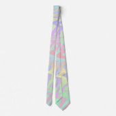 Groovy Retro Mod Boho Quirky Trippy Regenboog Golv Stropdas (Achterkant)