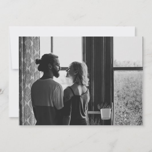 Groovy Retro Mod Brown Unique Wedding Photo Save The Date (Achterkant)