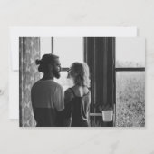 Groovy Retro Mod Unieke Roze Gele Foto Save The Date (Achterkant)