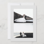 Groovy Retro Moderne Minimale kerstfotokaart Kaart (Achterkant)