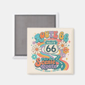 Groovy Retro Mother Road Aandenken Magneet (Voorkant / Achterkant)