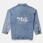 Groovy Retro Mrs trouwdag Denim Jacket (Achterkant)