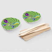 Groovy Retro Multi-Colored Butterfly Peace Sign Handwaaier (Niet-gemonteerd)