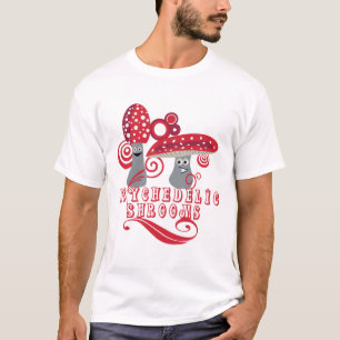 Groovy Retro Mushrooms Mannen T-shirt