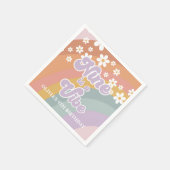 Groovy Retro negen is een Vibe Rainbow Servet (Hoek)