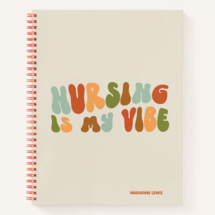 Groovy Retro Nursing is mijn vibe, verpleegkundige Notitieboek