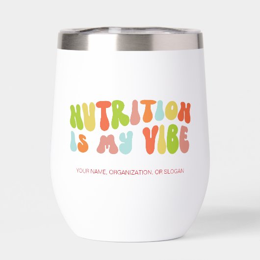 Groovy Retro Nutrition is mijn vibe, voedingsdesku (Achterkant)