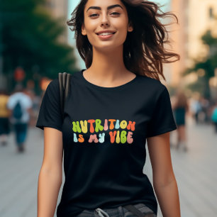Groovy Retro Nutrition is mijn vibe, voedingsdesku T-shirt