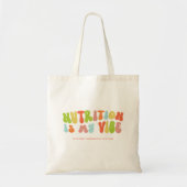 Groovy Retro Nutrition is mijn vibe, voedingsdesku Tote Bag (Voorkant)