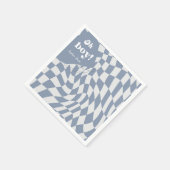 Groovy Retro Oh Boy! Geruite Baby showers servette Servet (Hoek)