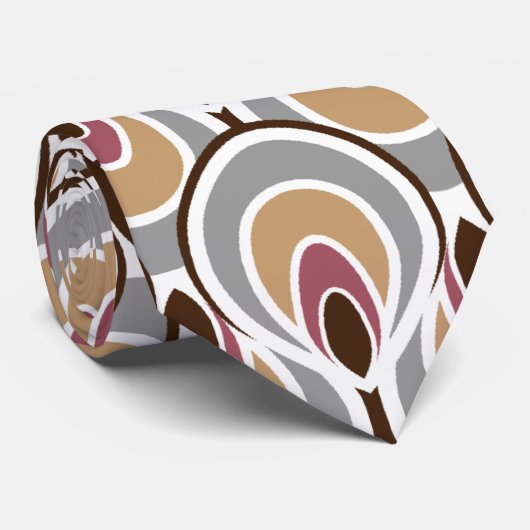 Groovy Retro-ontwerp met een art Deco Twist Stropdas (Opgerold)