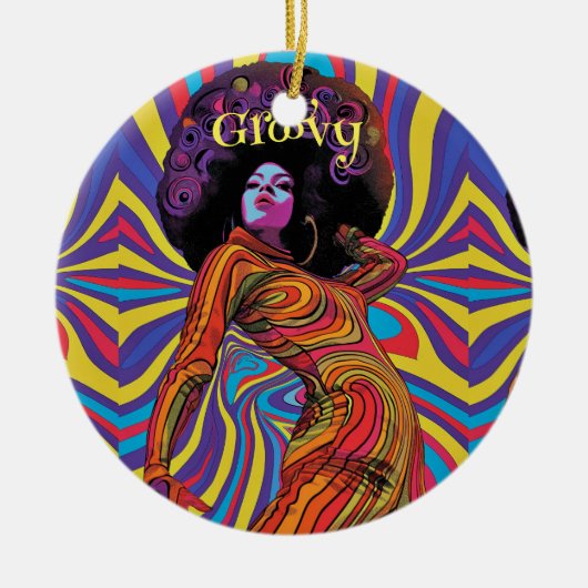 Groovy Retro Ornament (Voorkant)