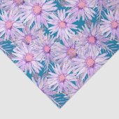 Groovy Retro Paars Daisy Pattern Tissuepapier (Detail)