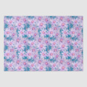 Groovy Retro Paars Daisy Pattern Tissuepapier (Voorkant)