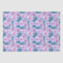 Groovy Retro Paars Daisy Pattern Tissuepapier