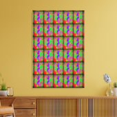 groovy retro paarse hippie mermaid canvas afdruk (Insitu (Woonkamer))