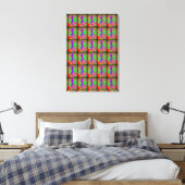 groovy retro paarse hippie mermaid canvas afdruk (Insitu (Slaapkamer))