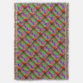 groovy retro paarse hippie mermaid deken (Voorkant Verticaal)