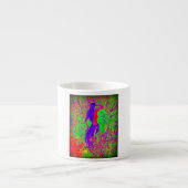 groovy retro paarse hippie mermaid espresso kop (Voorkant)