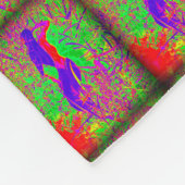 groovy retro paarse hippie mermaid fleece deken (Hoek)