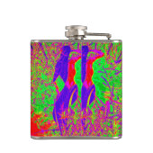 groovy retro paarse hippie mermaid heupfles (Achterkant)